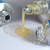 Three tubes of glue. 